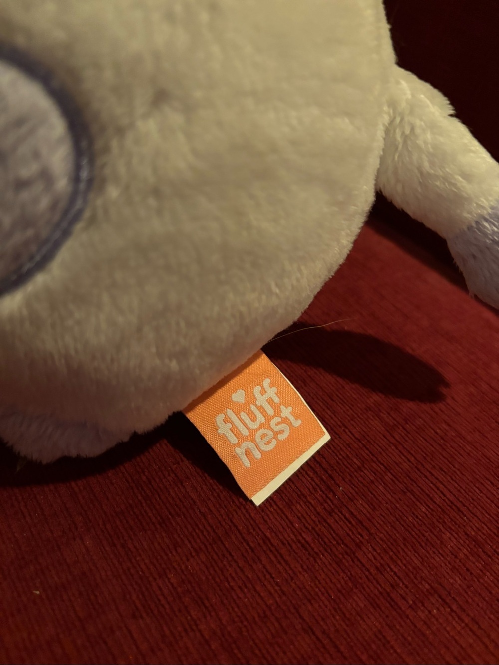 🐮 Lavender & White Plush Cow 🐮 with Heart ❤️ Accent - Picture 3 of 4